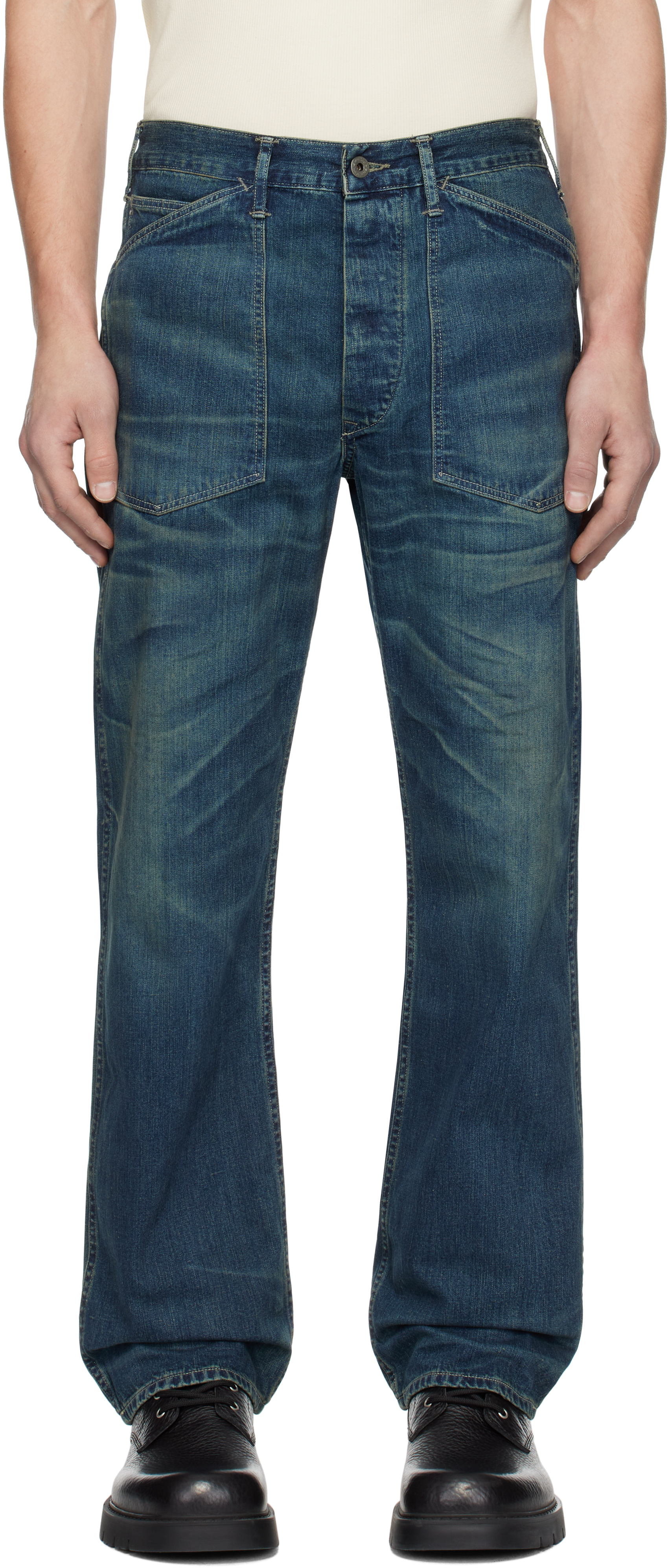 パンツ RRL INDIGO ON INDIGO LIMITED EDITION V5P RRL Indigo Vintage 5-Pocket Canfield Jeans - Pants - Compare