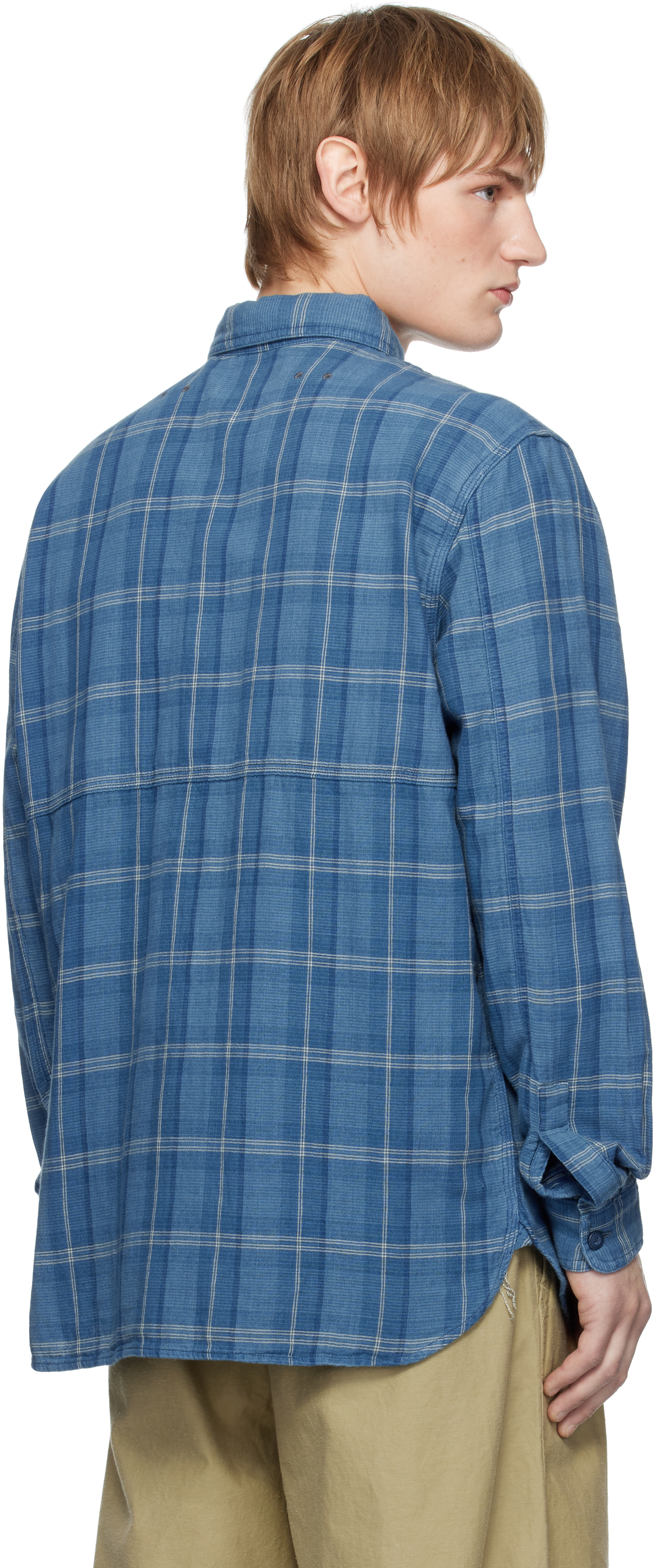 黄金期 RRL DOUBLE FACE BLOCK CHECK WORK SHIRTS “M” レッドxブラウン