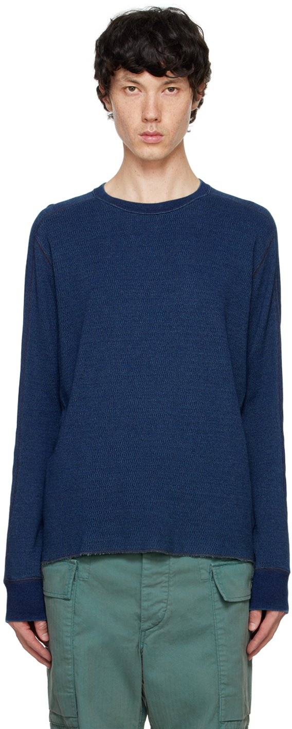 Indigo Jacquard-Knit Sweater – On Sale Now with Up to 54% Off