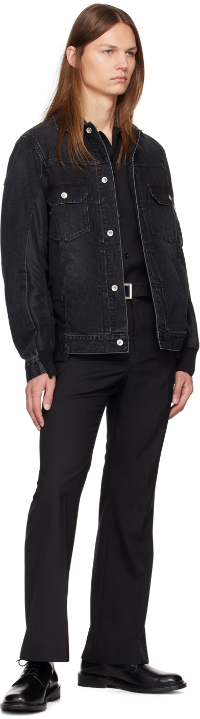 【送料&関税込】Sacai Black Wool Denim Jacket Levi's® X Sacai Men's Denim X Nylon Twill Reversible Blouson