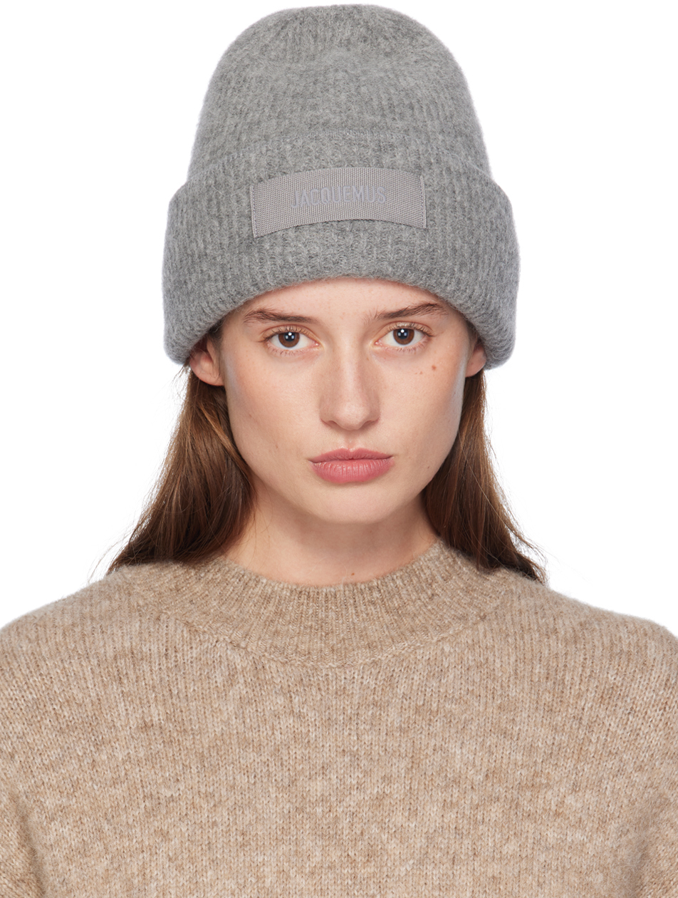 Jacquemus Gray La Casa 'Le bonnet Gros Grain' Beanie - Hats