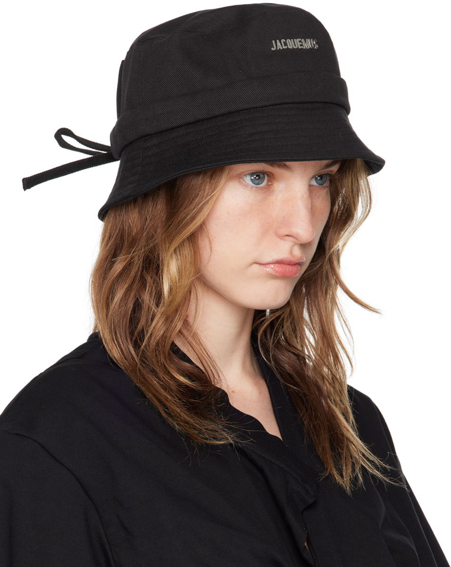 NWOT Jacquemus Le Bob Gadjo Bucket Hat Black Size 58 The Gadjo bucket hat by JACQUEMUS | Official website main image 3