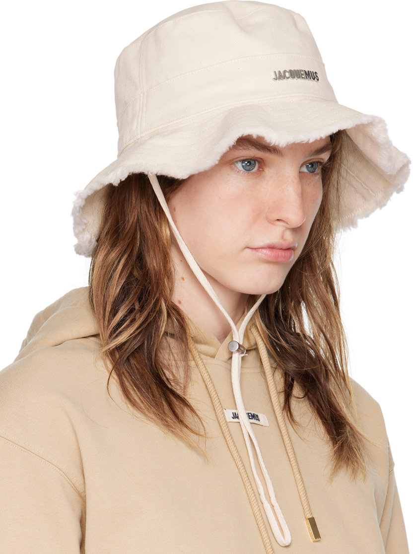 キャップ [JACQUEMUS] Le Bob Artichaut Bucket Le Bob Artichaut bucket hat in white - Jacquemus | Mytheresa
