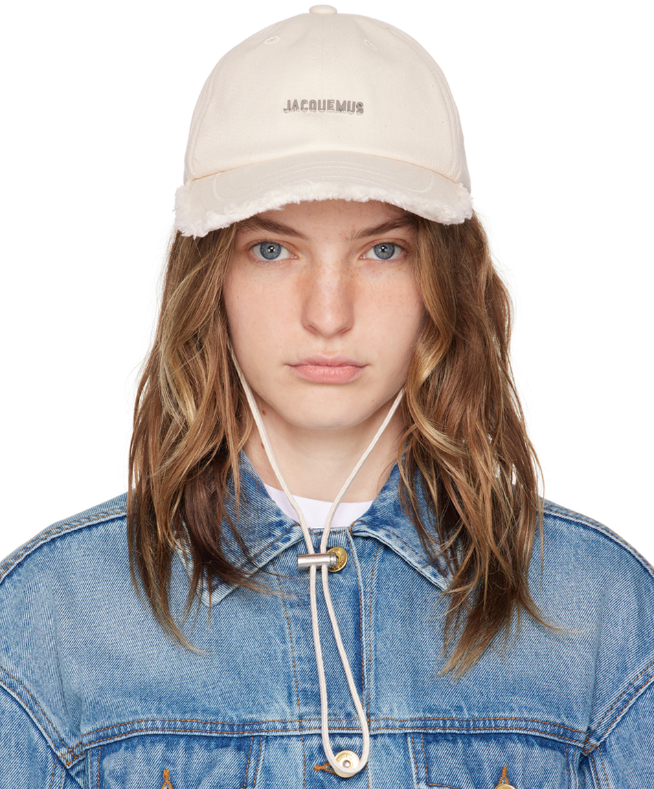 JACQUEMUS LA CASQUETTE ARTICHAUT ホワイト58 La Casquette Artichaut baseball cap in white - Jacquemus