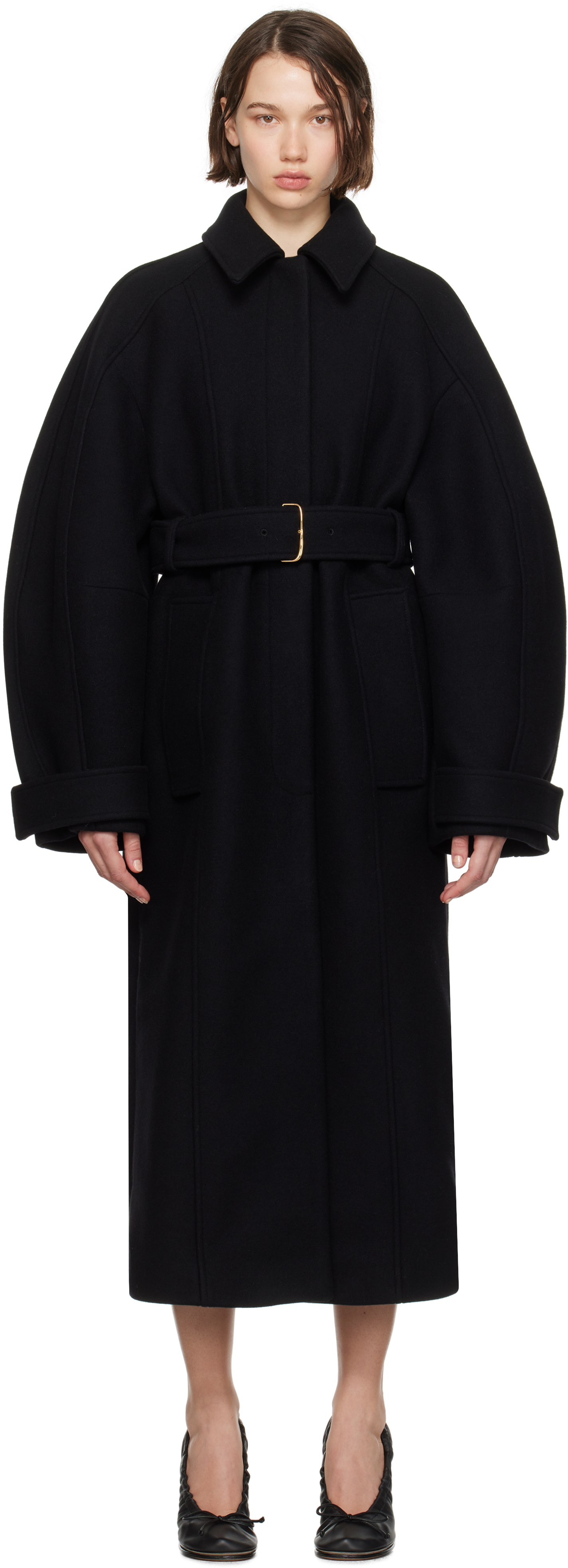 Jacquemus Black La Casa 'Le manteau Bari' Coat - Coats