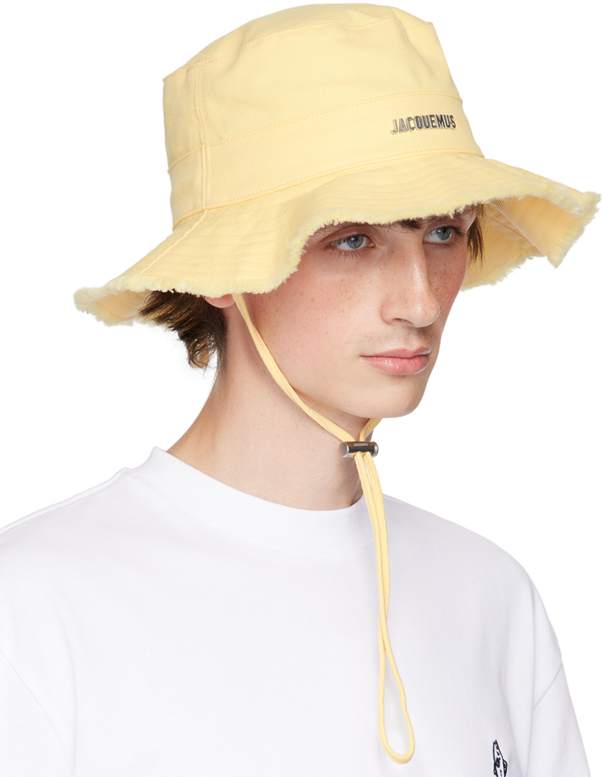 ハット JACQUEMUS Bordado Bucket Hat - Jacquemus - Brown - Cotton Jacquemus Brown 'Le Bob Artichaut' Bucket Hat Jacquemus