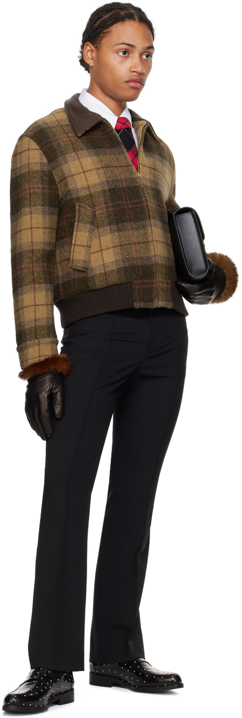 ernest w baker FAUX－FUR TRIMING GLOVES Ernest W. Baker Black Faux-Fur Trimming Gloves - Accessories