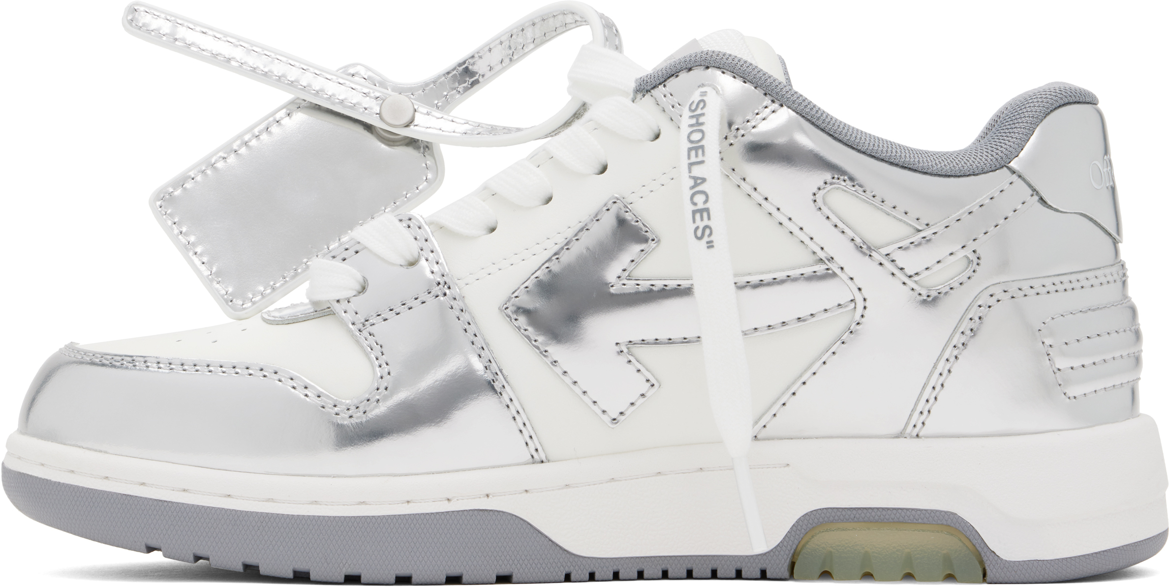 off-white Out Of Office Mirror レザー スニーカー 人気 Off-White Men's Out of Office Mirror Leather Sneakers