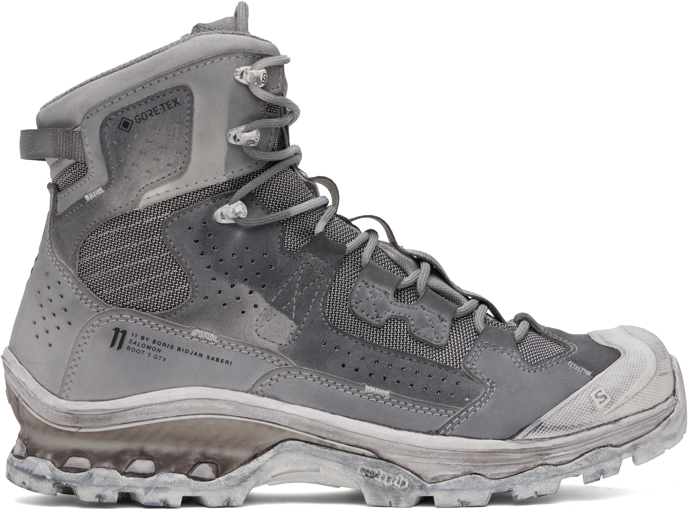 [11 by BBS×SALOMON] BOOT 2 GTX GREY US7 11 By BBS Salomon BOOT2 GTX Dirty Grey Hiking Boots