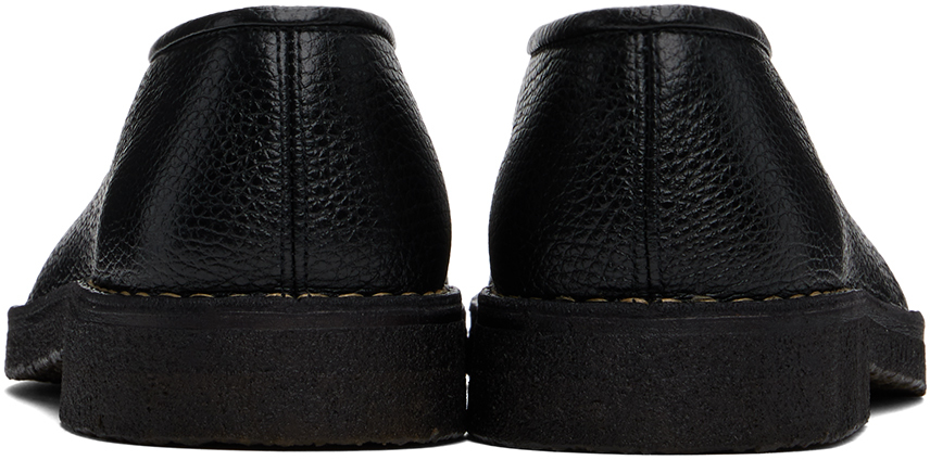 LEMAIRE piped crepe slippers blackルメール Lemaire Black Piped Crepe Slippers - Business Casual Shoes