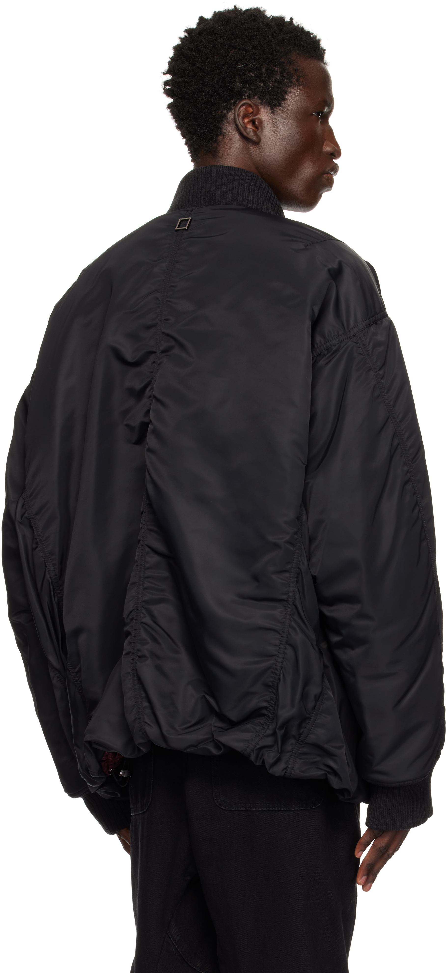 Shop Black Over Fit MA-1 Bomber Jacket on Sale at BeyondStyle