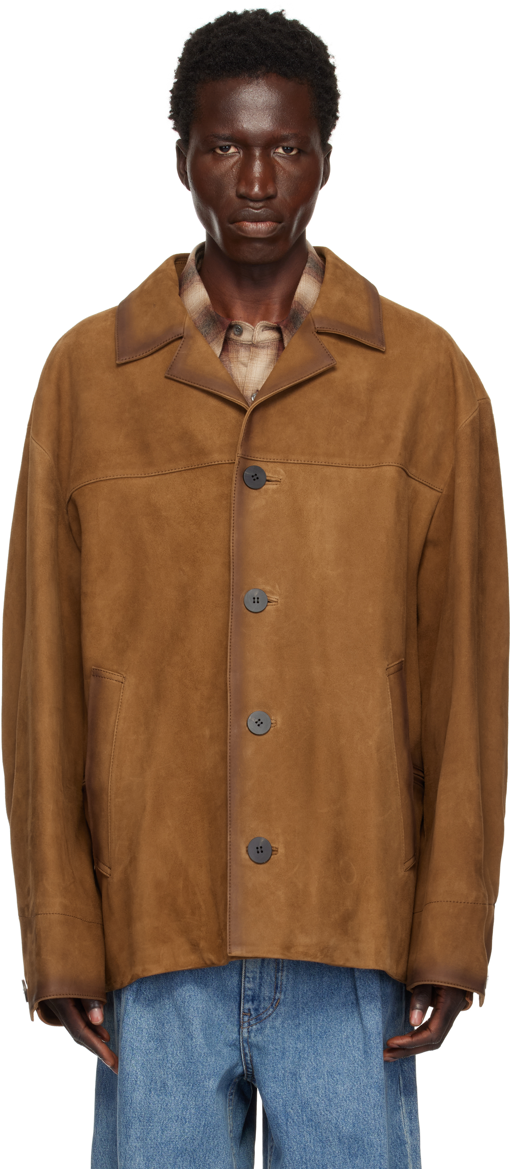 Brown Goat Suede Jacket – On Sale Now with Up to 50% Off