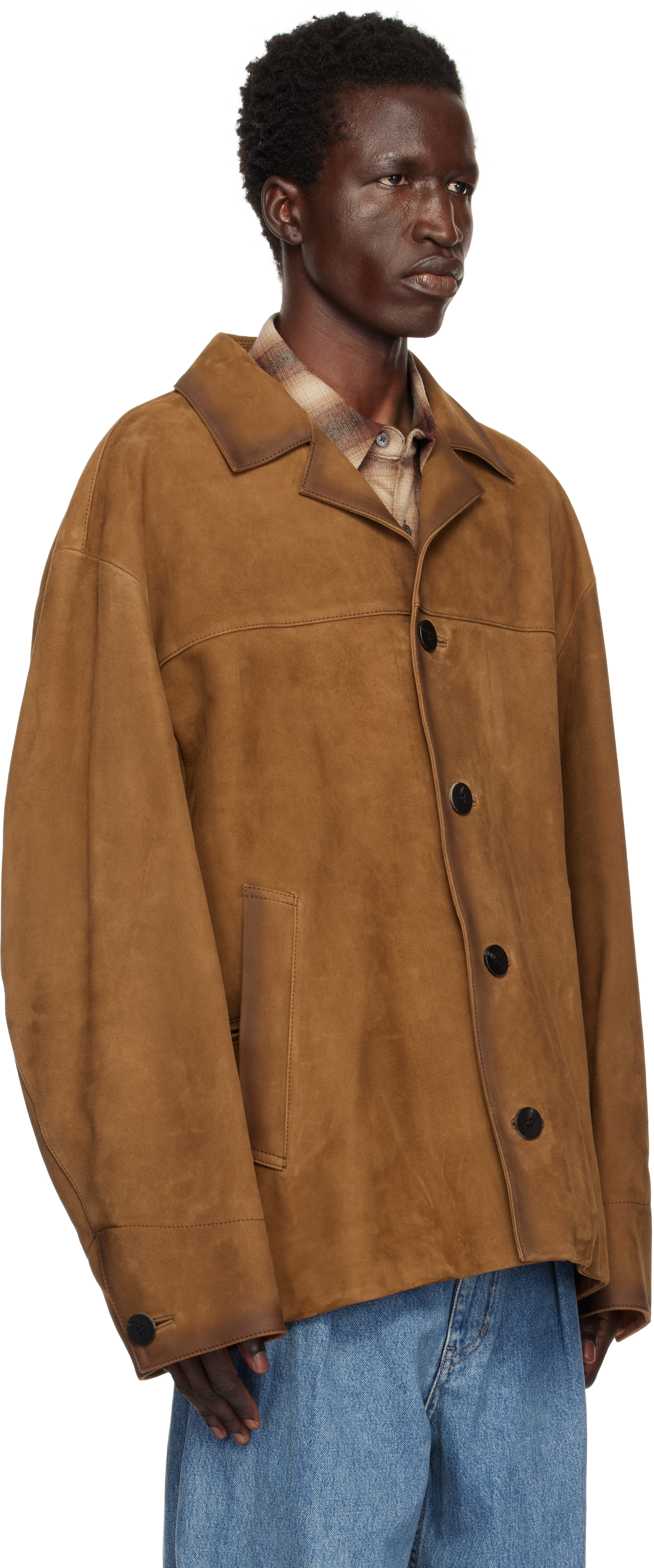 Brown Goat Suede Jacket – On Sale Now with Up to 56% Off