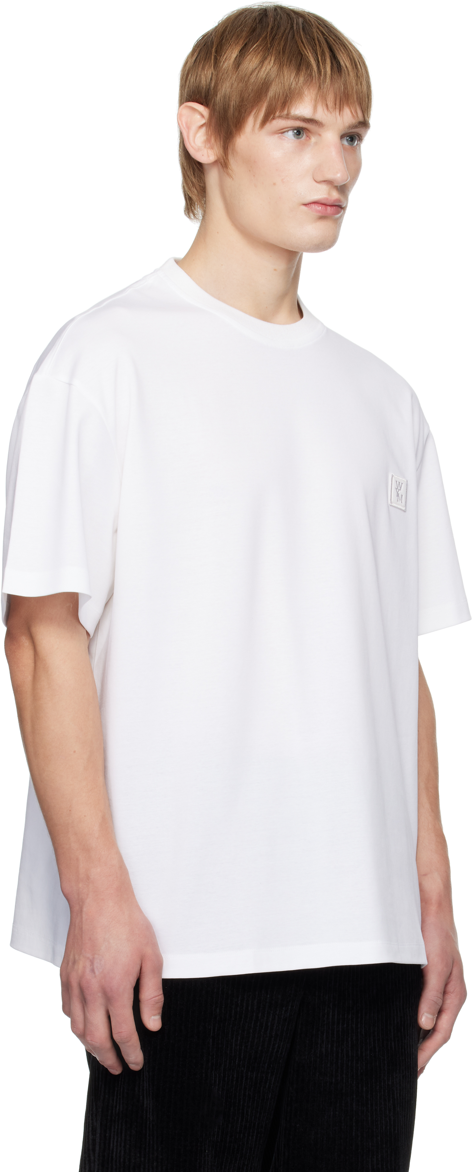 Wooyoungmi White Swaying Flower Back Logo T-shirt - T-Shirts