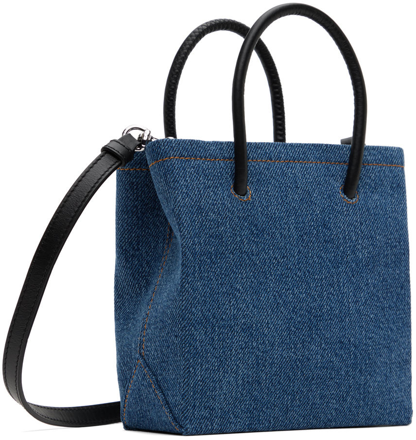 Moschino Blue Embossed Denim Bag - Travel Bags - Free  display picture 3