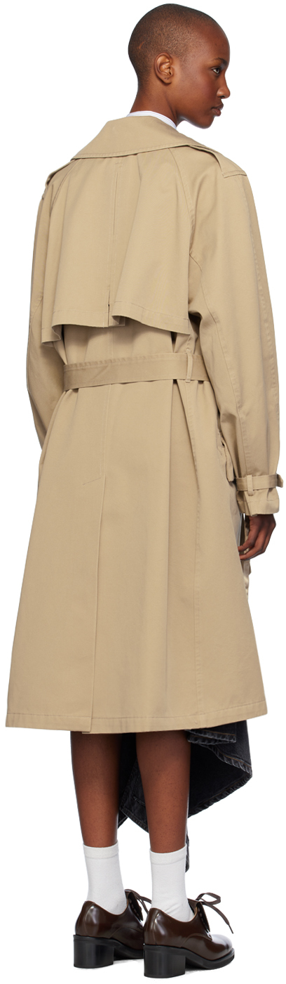 【OPEN YY】24FW MOTORCYCLE TRENCH COAT OPEN YY Beige Motorcycle Trench Coat - Coats - Free Shipping