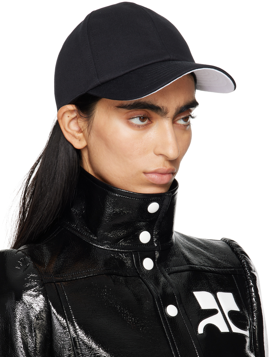 【関税&送料込】Courreges Hats Black Courrèges Black Signature Bucket Hat Courreges