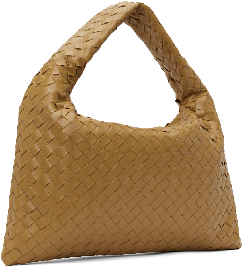 ショルダーバッグ・ポシェット Bottega Veneta Sand Suede Hop Shoulder Bag BOTTEGA VENETA Large Hop intrecciato suede shoulder bag