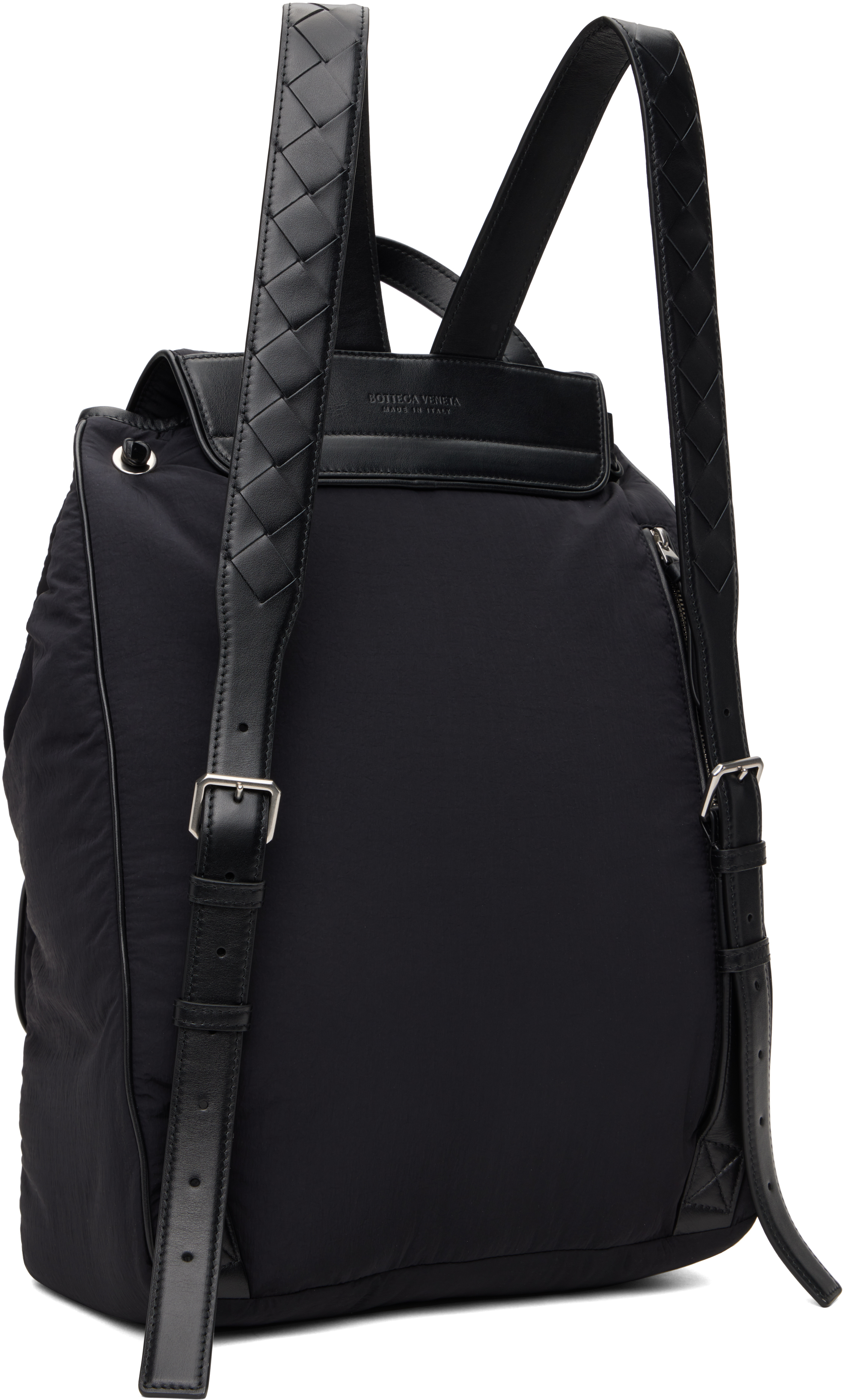 【完売間近】 Bottega Veneta Crossroad Backpack Black Bottega Veneta Crossroad Intrecciato Leather Backpack | Saks
