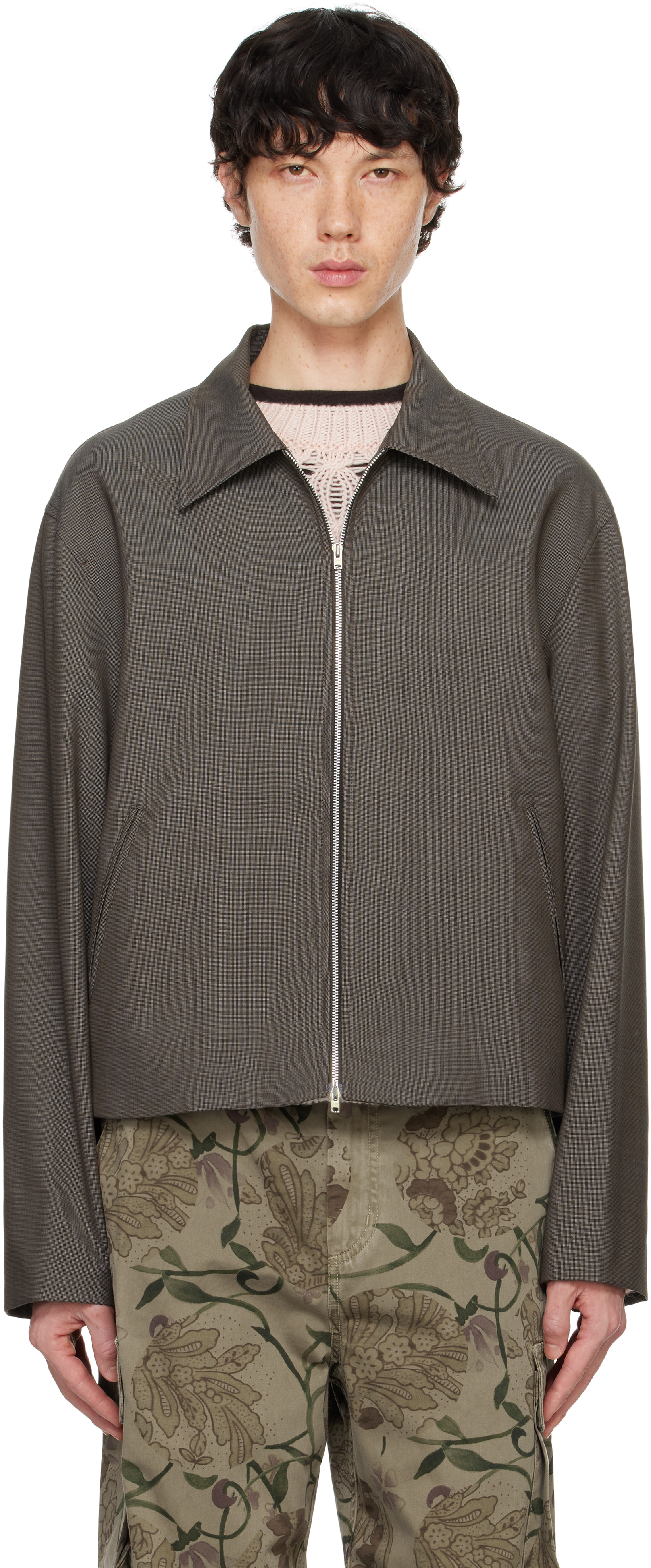 【mm】our legacy mini jacket Mini Jacket in Black Worsted Wool