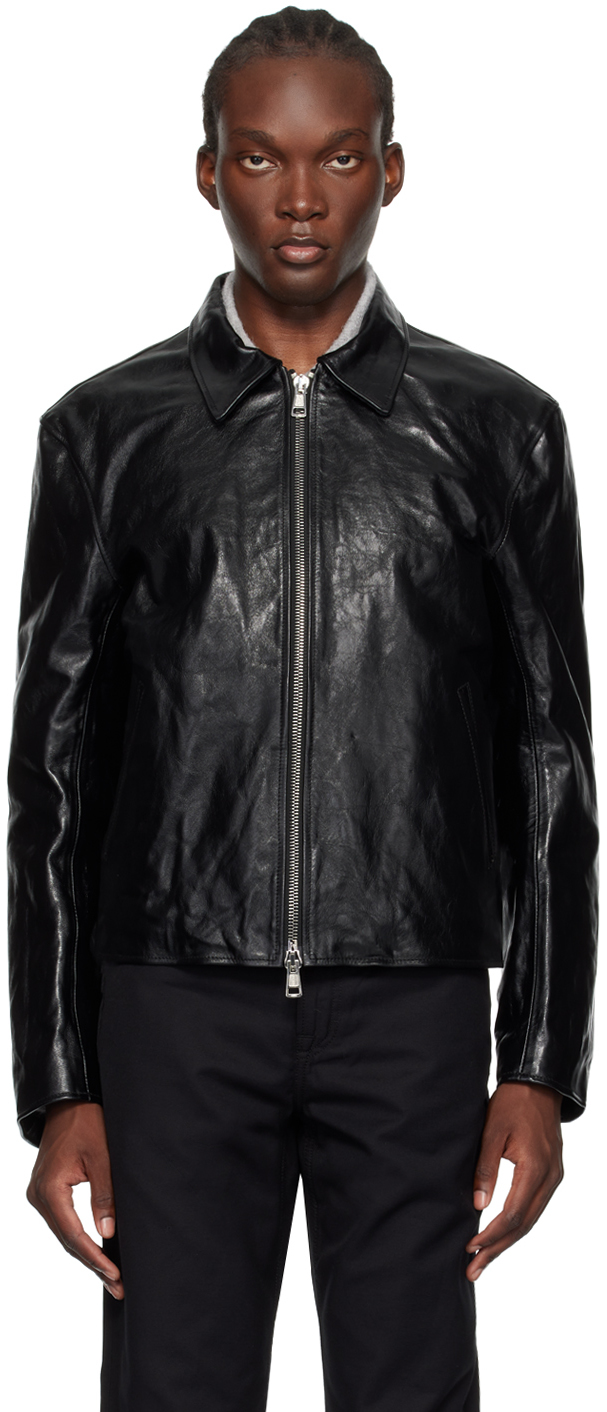 Shop Black Mini Leather Jacket on Sale at BeyondStyle – Get