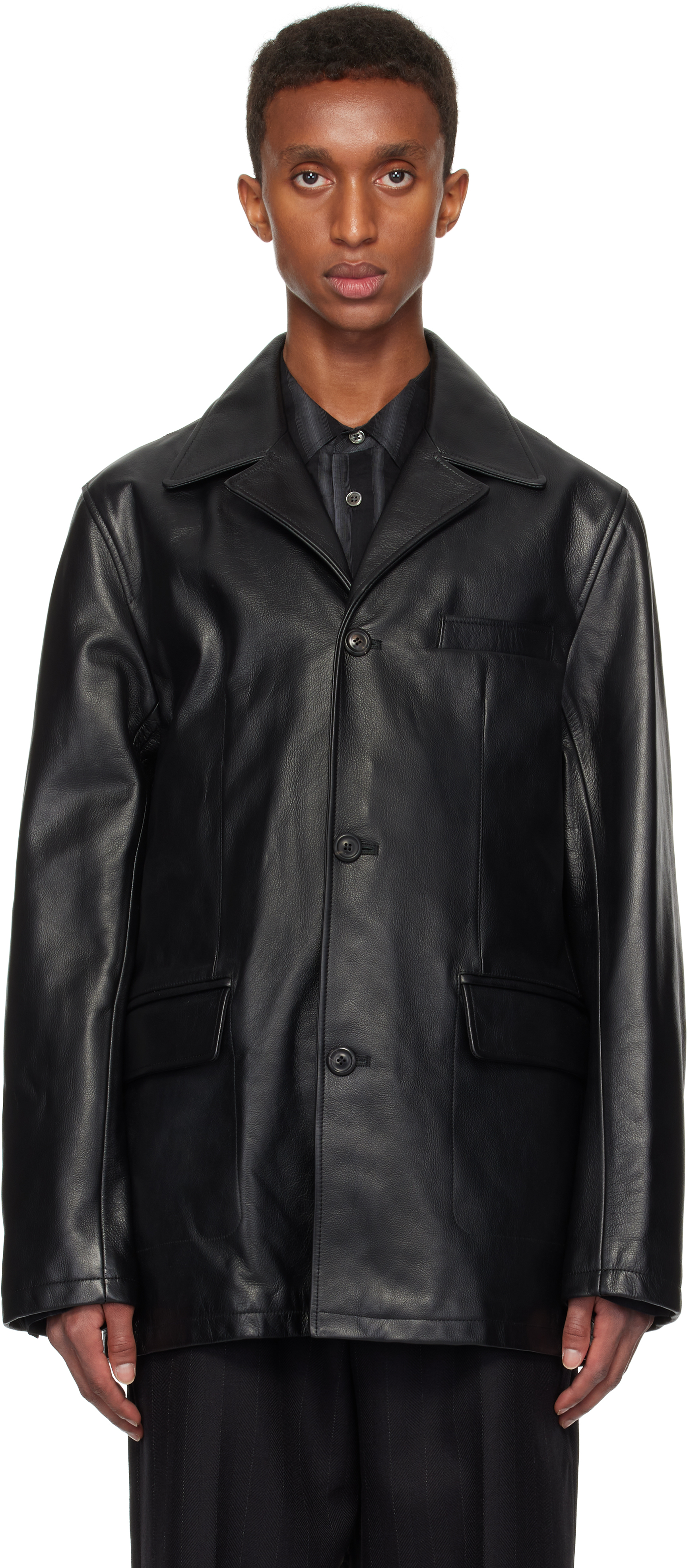 OUR LEGACY / ALLEY JACKET/レザージャケット・ブルゾン/48/レザー/BLK Black Alley Leather Jacket – On Sale Now with Up to 54% Off
