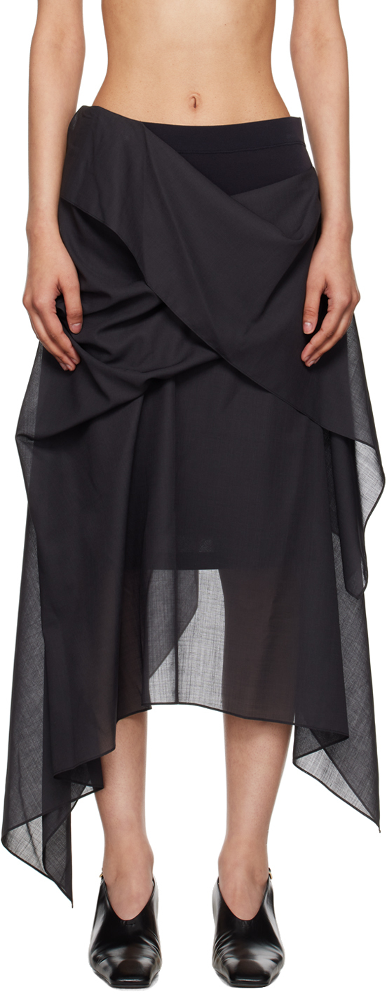 スカート ISSEY MIYAKE Woman Skirt Black IM56KG821 15 ISSEY MIYAKE: Skirt woman - Black | Issey Miyake skirt