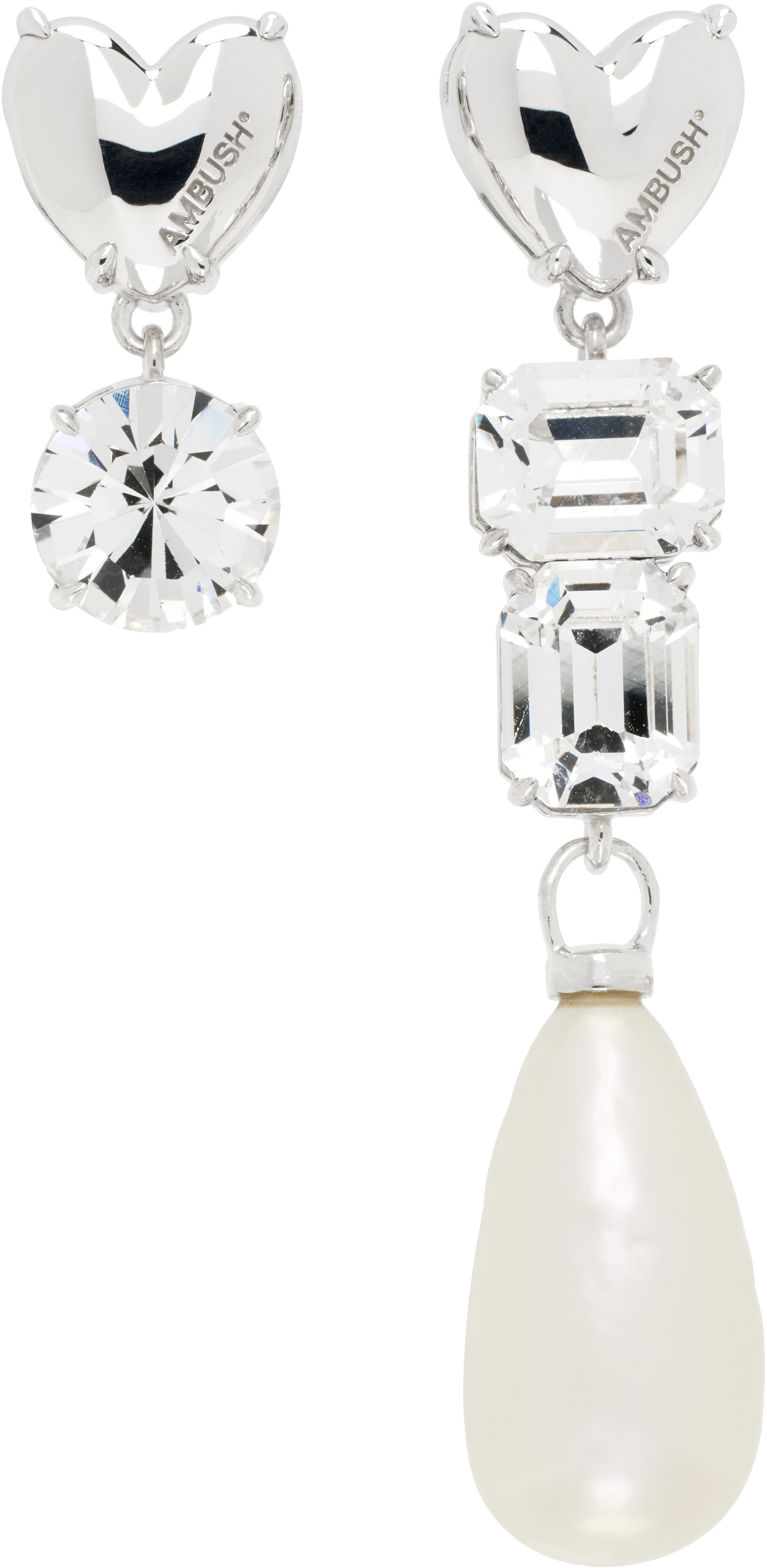 AMBUSH® PIERCED Clear / Silver AMBUSH PIERCED SUNGLASSES CLEAR