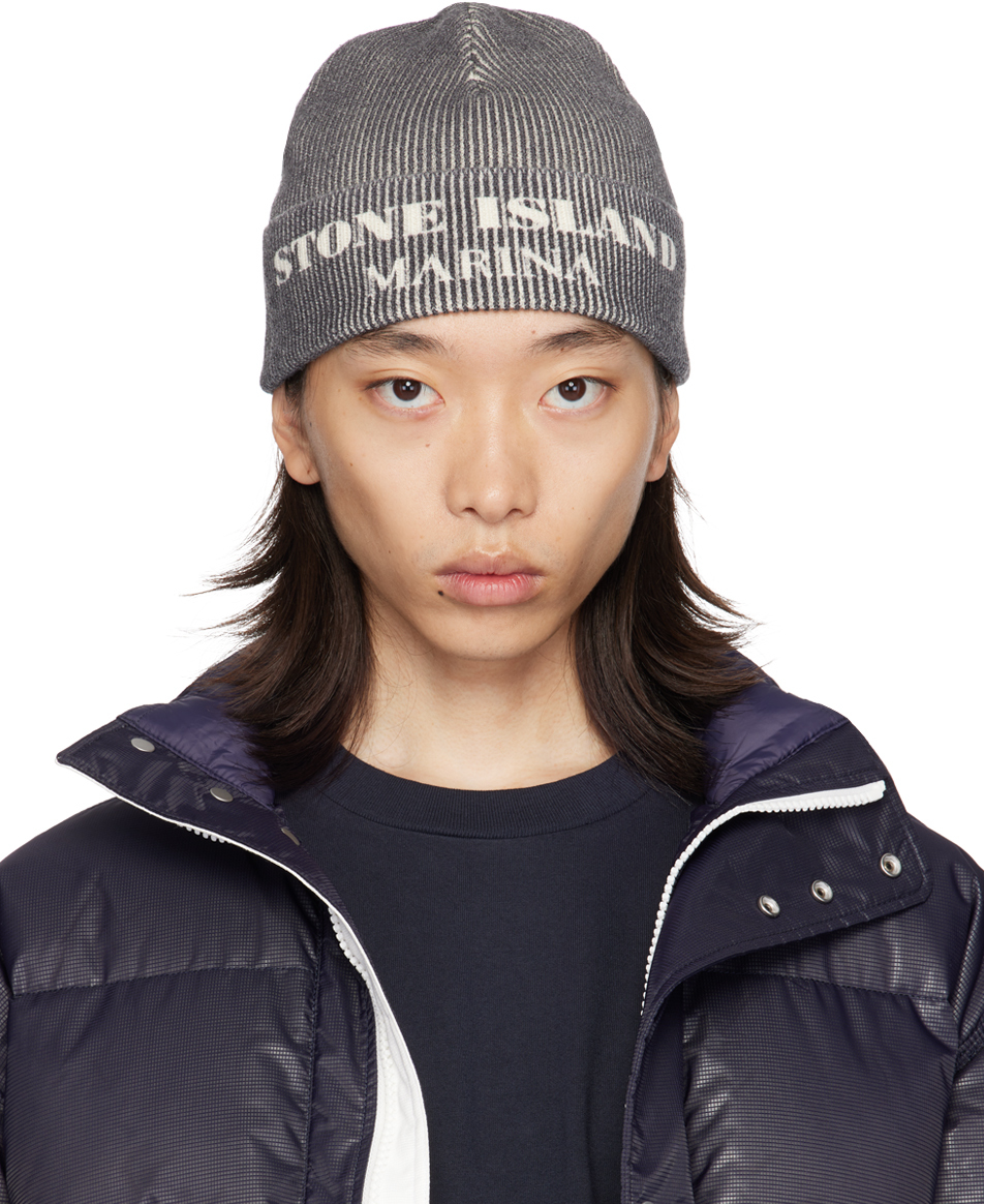 Beanie Stone Island Marina Hat Shop Gray 'Marina' Beanie On Sale