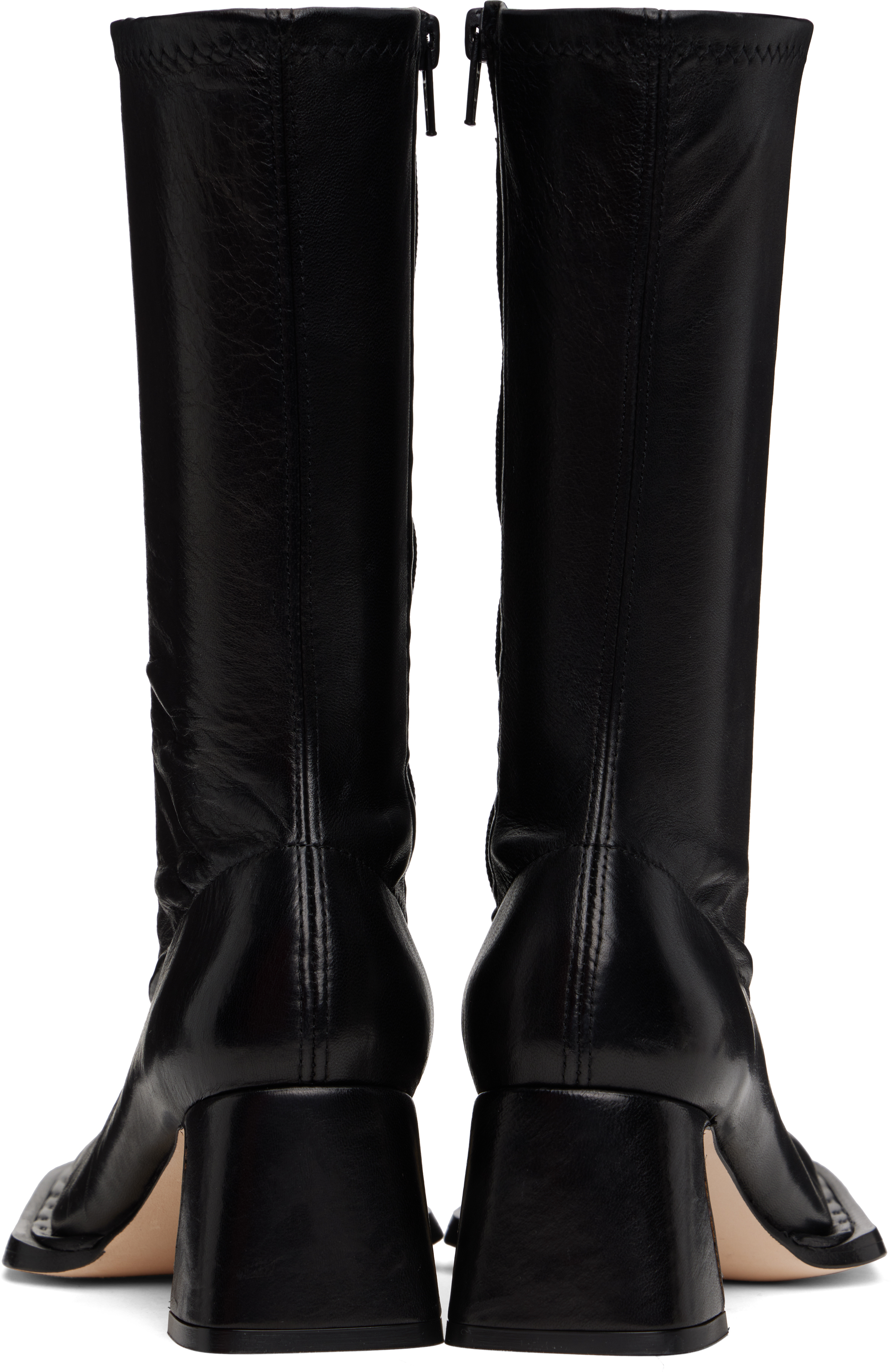 【関税込み】Miista ブラック Chastity ストレッチ ブーツ Black Chastity Stretch Boots by Miista on Sale