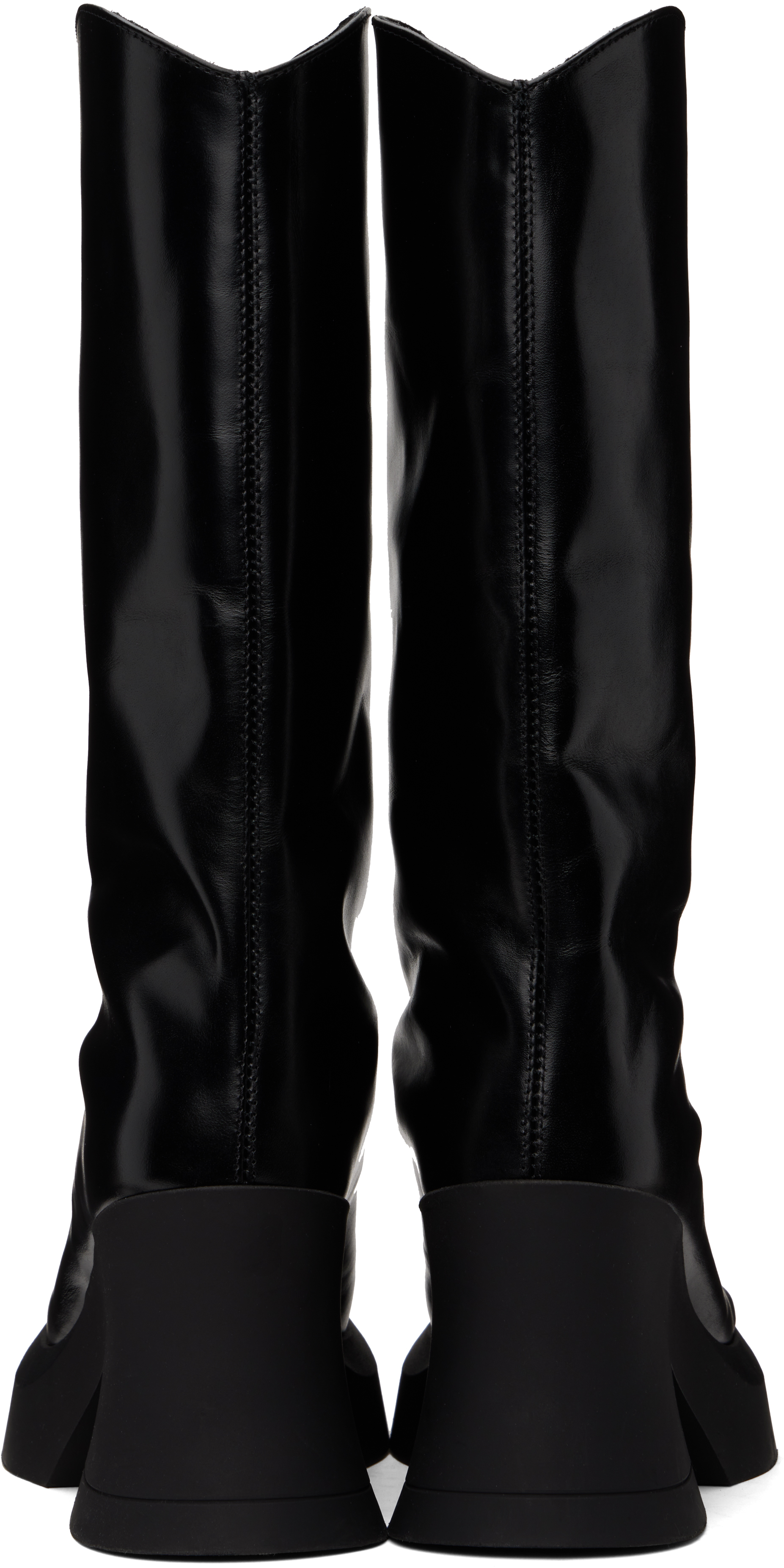【関税込み】Miista ブラック Meike ロングブーツ Black Meike Tall Boots by Miista on Sale