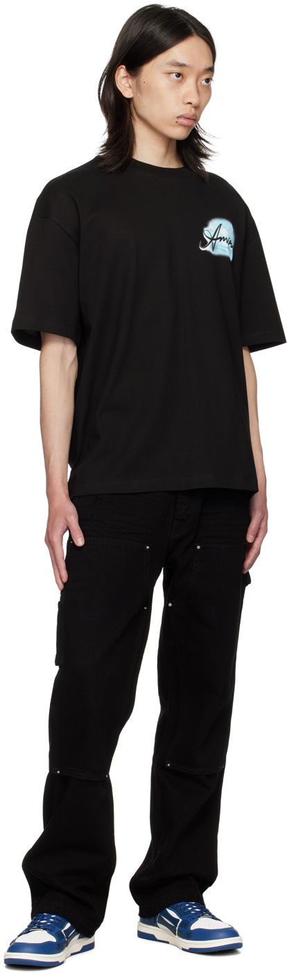 【AMIRI】関税込★paradise t-shirt AMIRI: Black 'AMIRI MA Paradise' T-shirt | SSENSE