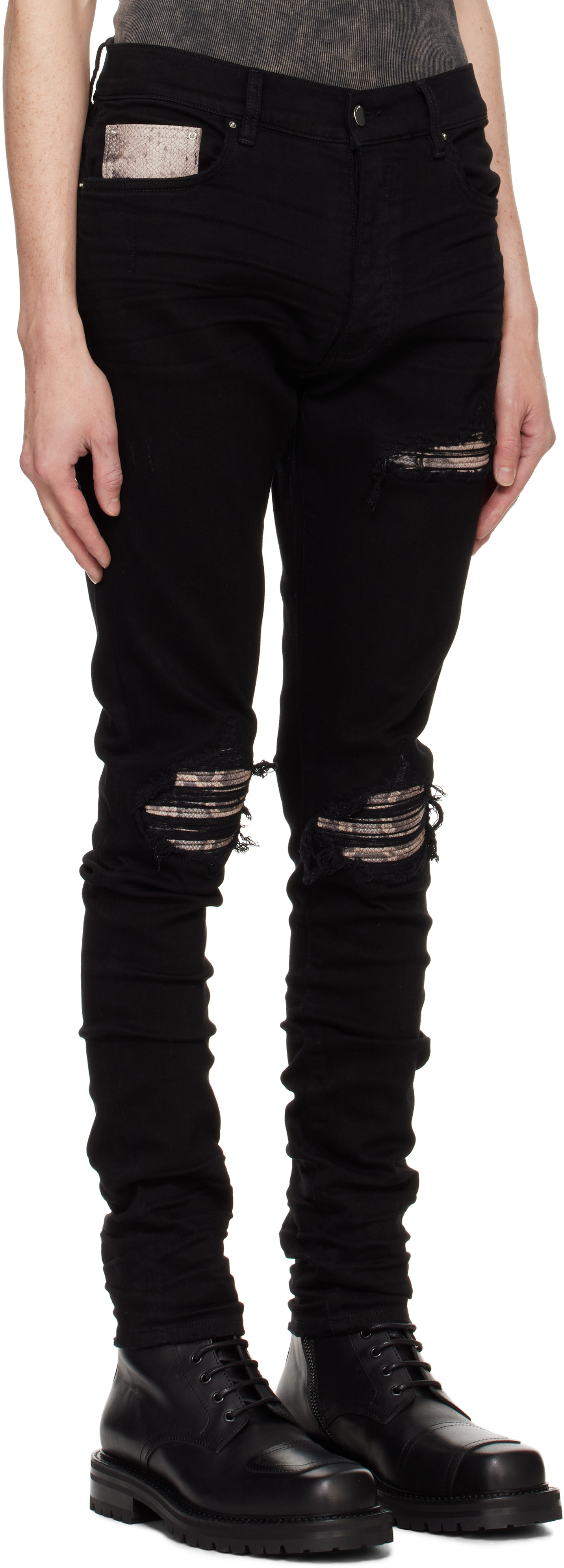 パンツ AMIRI MX1 denim Black jeans W30 Amiri Washed Black Bandana MX1 Distressed Jeans - 31 US | eBay