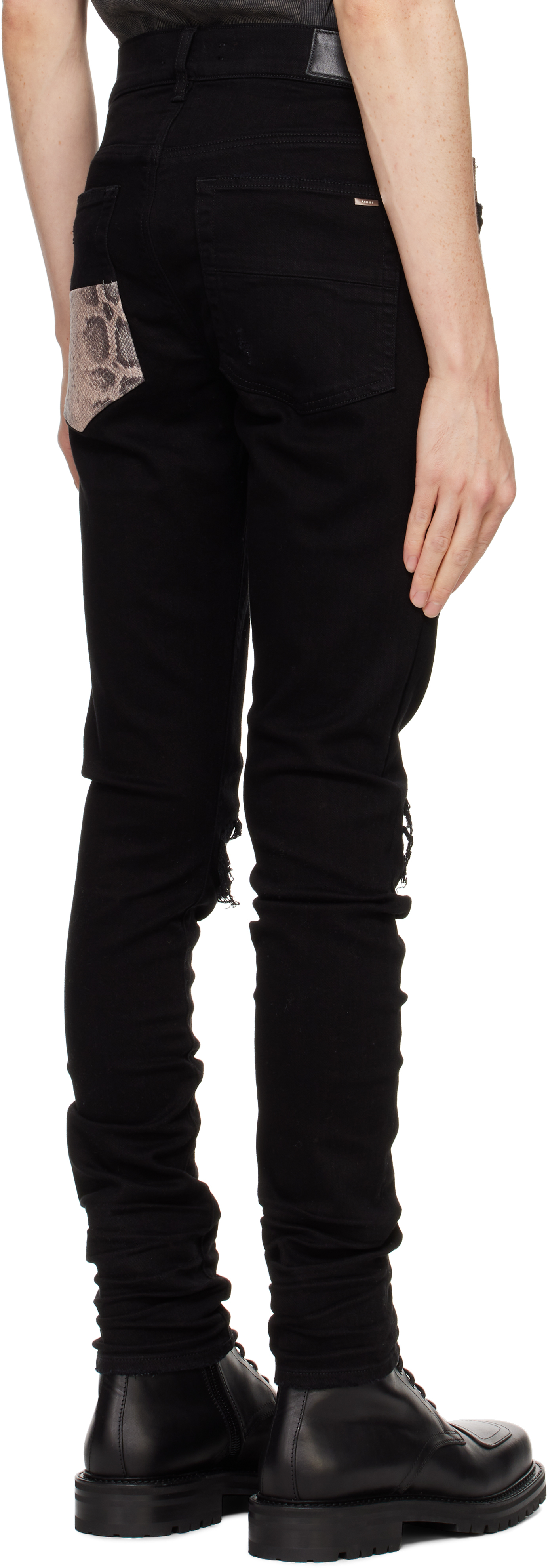 新品 AMIRI Snake MX1 Jeans Snake Mx1 Jean Black | The Webster