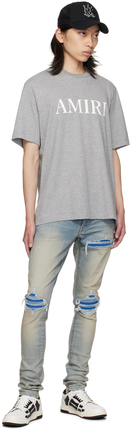 AMIRI Gray Printed Core Logo T-Shirt - T-Shirts - BeyondStyle