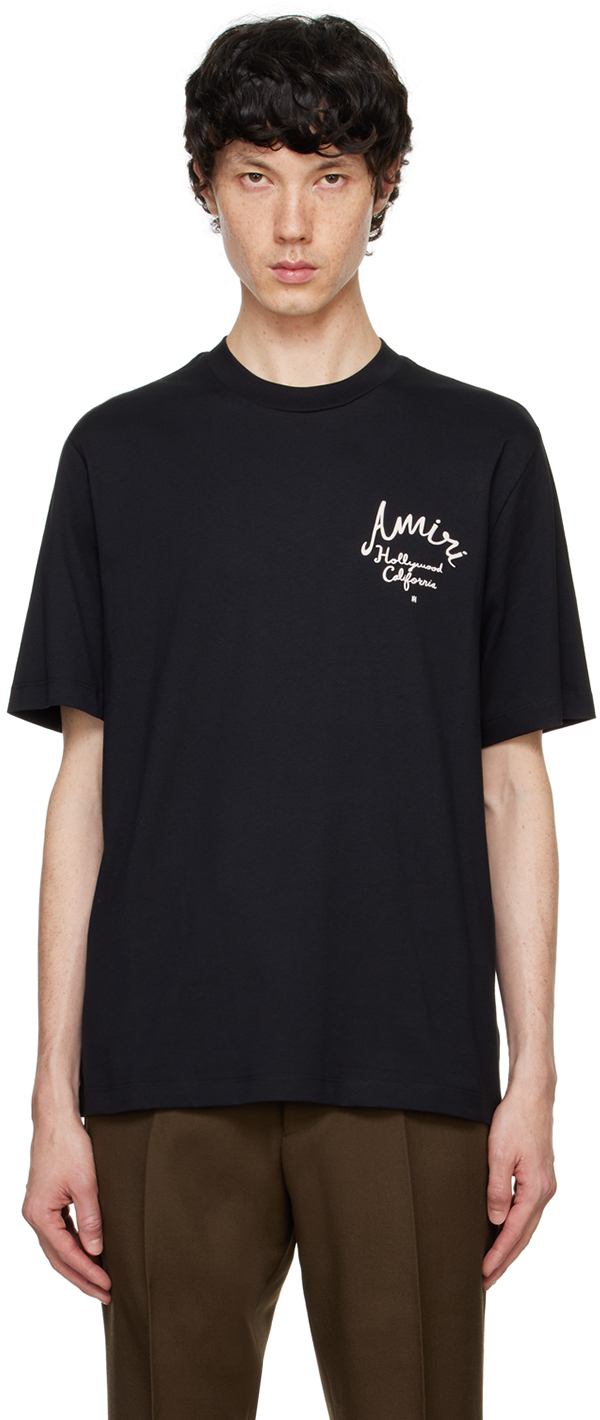 AMIRI♡ ブラック 'AMIRI Hollywood' Tシャツ AMIRI HOLLYWOOD TEE - Black | AMIRI