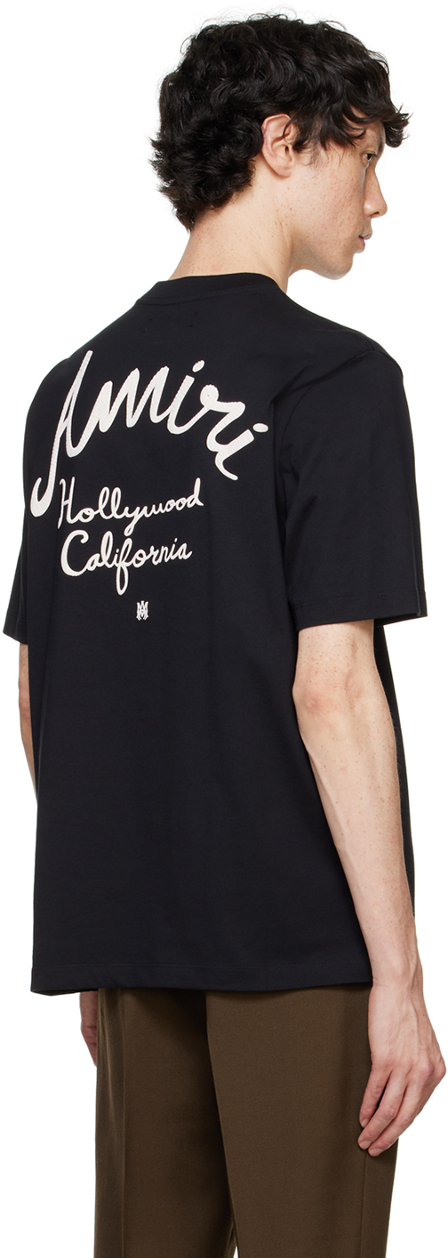AMIRI Black 'Hollywood' T-shirt - T-Shirts - Free Shipping