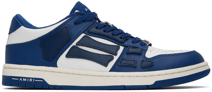 AMIRI Blue & White Skel Top Low Sneakers - Casual Shoes