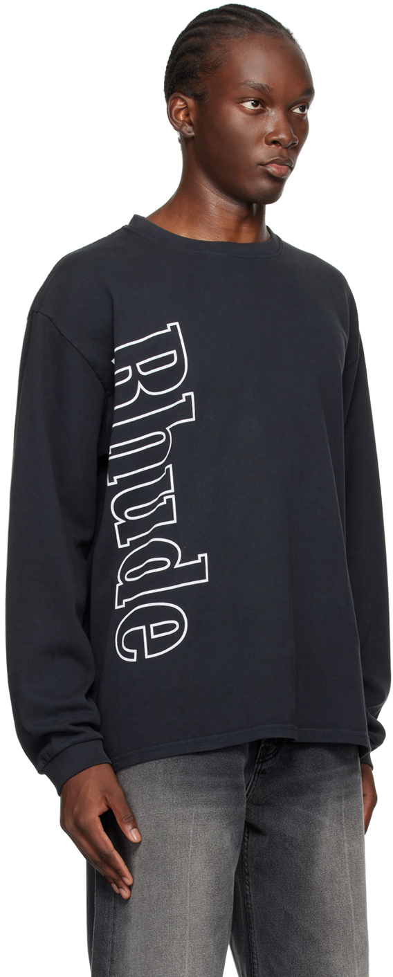 【関税込み】Rhude ブラック 'Rhude' Script Crest Tシャツ ルード - Rhude Script Crest T-Shirt | HBX - ハイプビースト