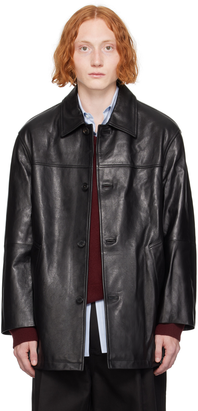 ジャケット・アウター Dunst UNISEX LEATHER HALF JACKET Dunst Leather Half Jacket in Black | REVOLVE