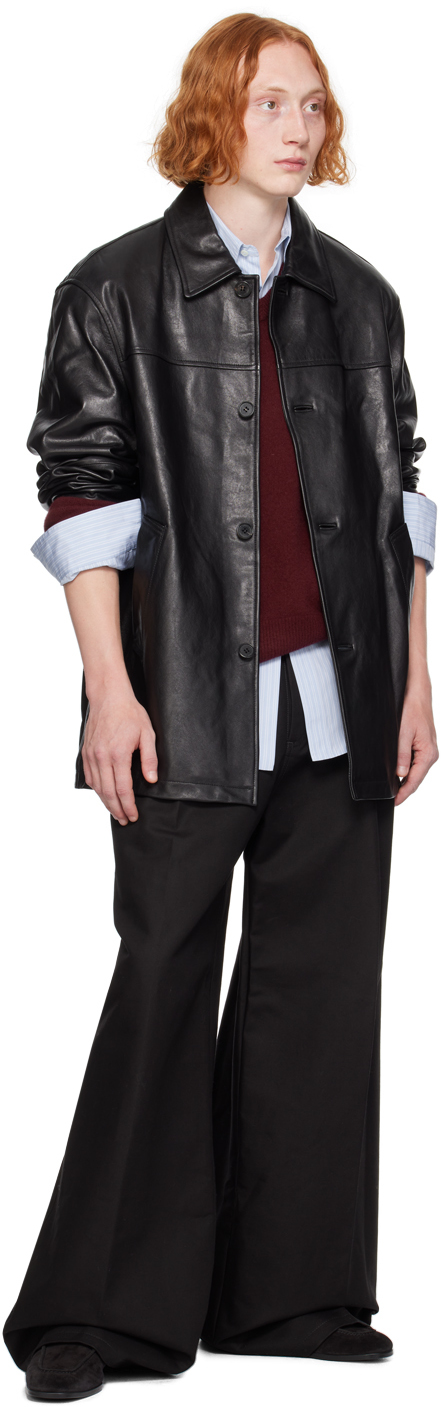 Dunst Black Half Leather Jacket - Jackets - Free Shipping