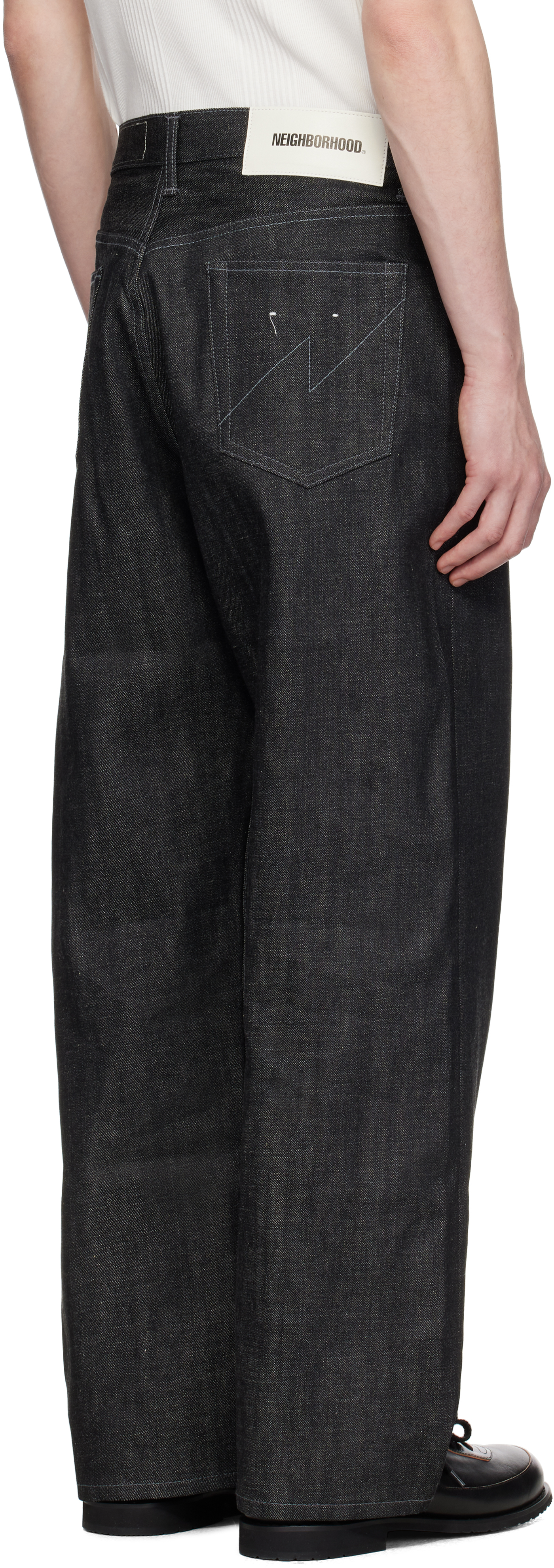 NEIGHBORHOOD Black Rigid Denim DP Wide Jeans - Jeans