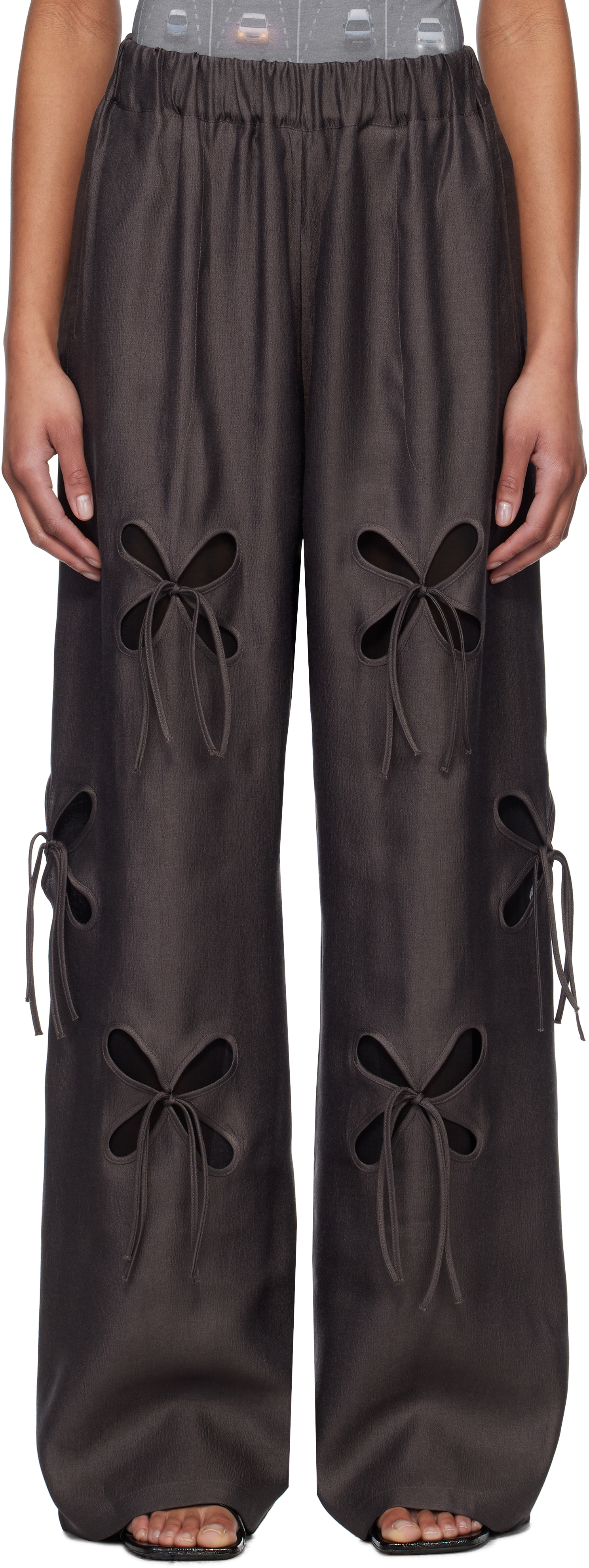 J.Kim Gray Anton Belinskiy Edition Organza Petal Trousers