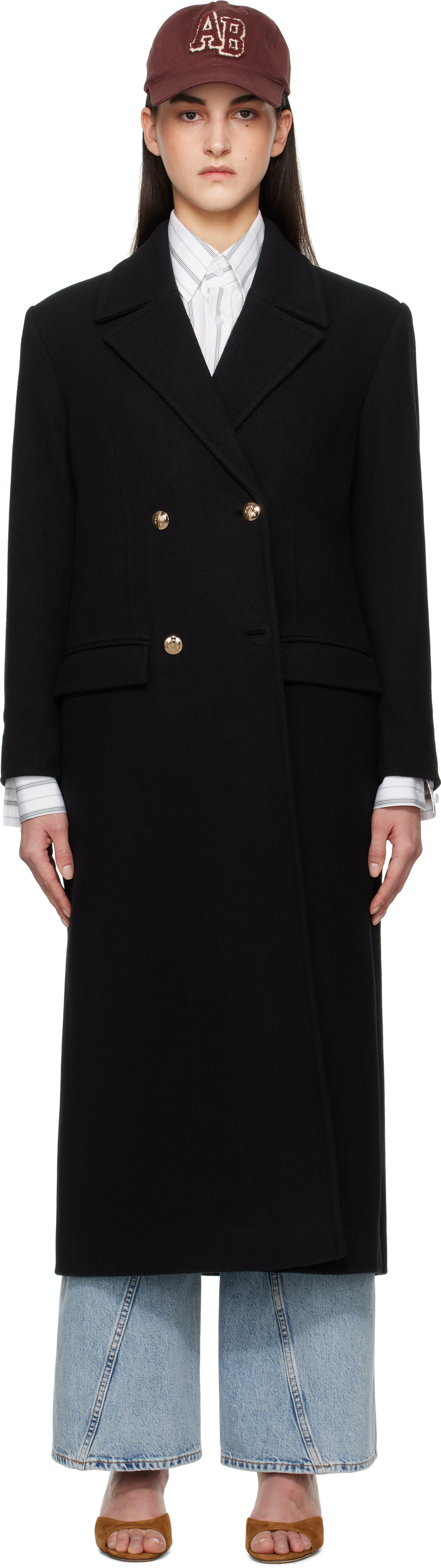 【関税込み】ANINE BING ブラック Raleigh コート ANINE BING Raleigh Coat - Black