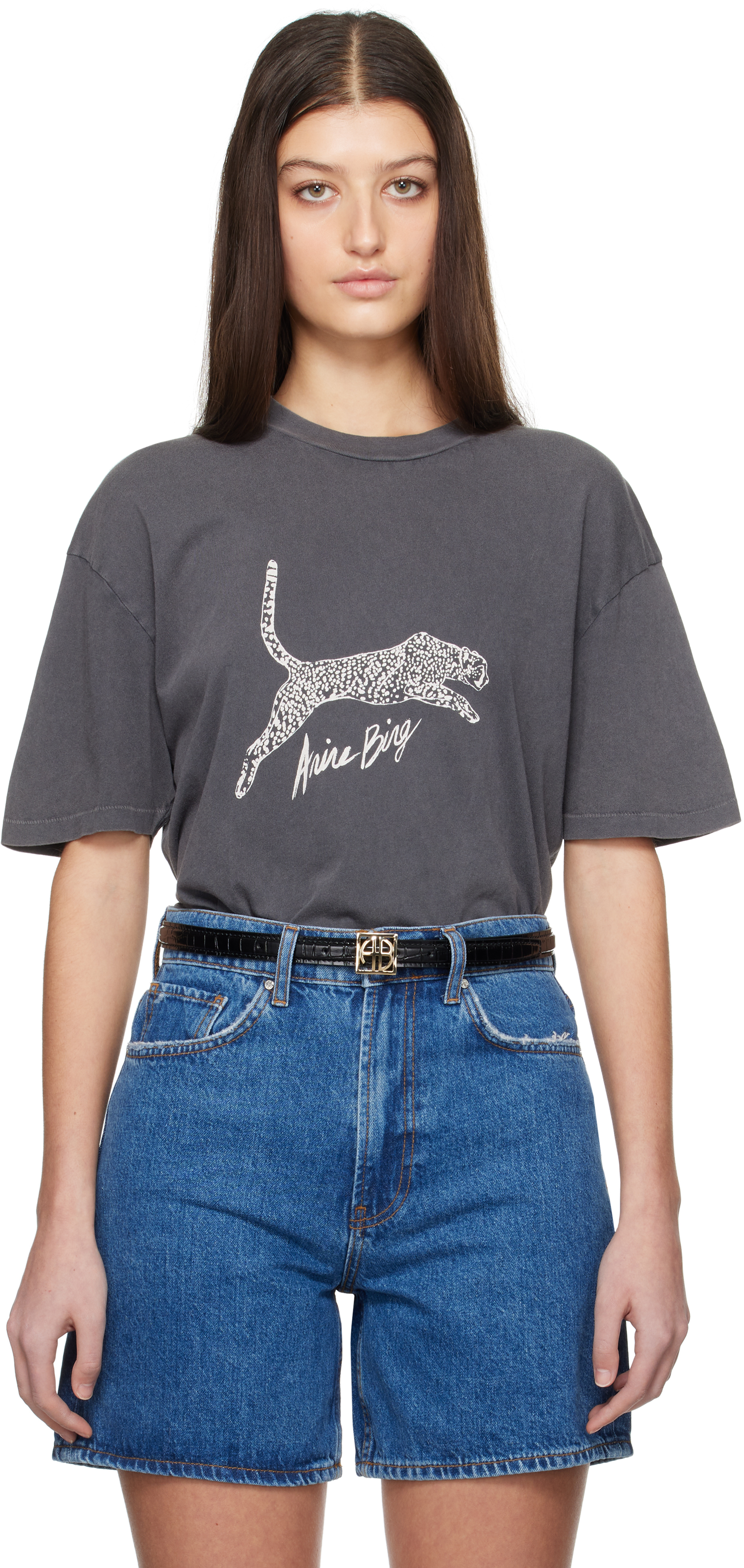 トップス ANINE BING WALKER TEE SPOTTED LEOPARD T ANINE BING Walker Tee Spotted Leopard | Shopbop