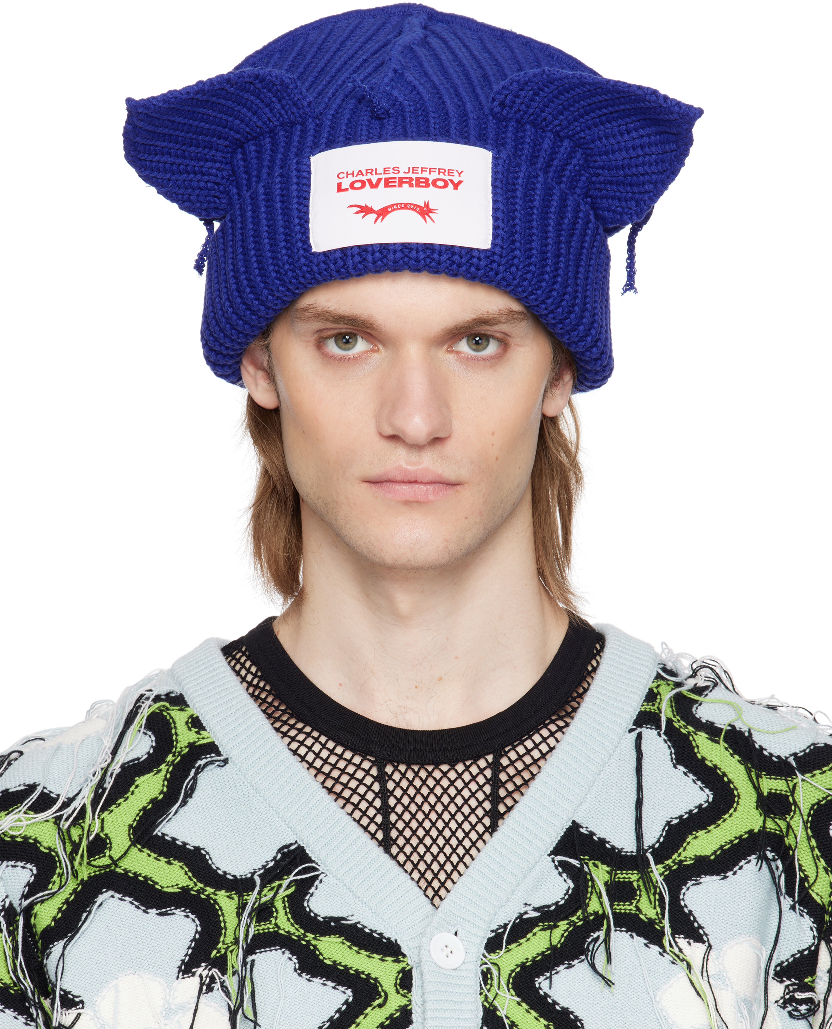 帽子 Charles Jeffrey LOVERBOY beanie cap Charles Jeffrey LOVERBOY Chunky Crown Beanie in Black | FWRD