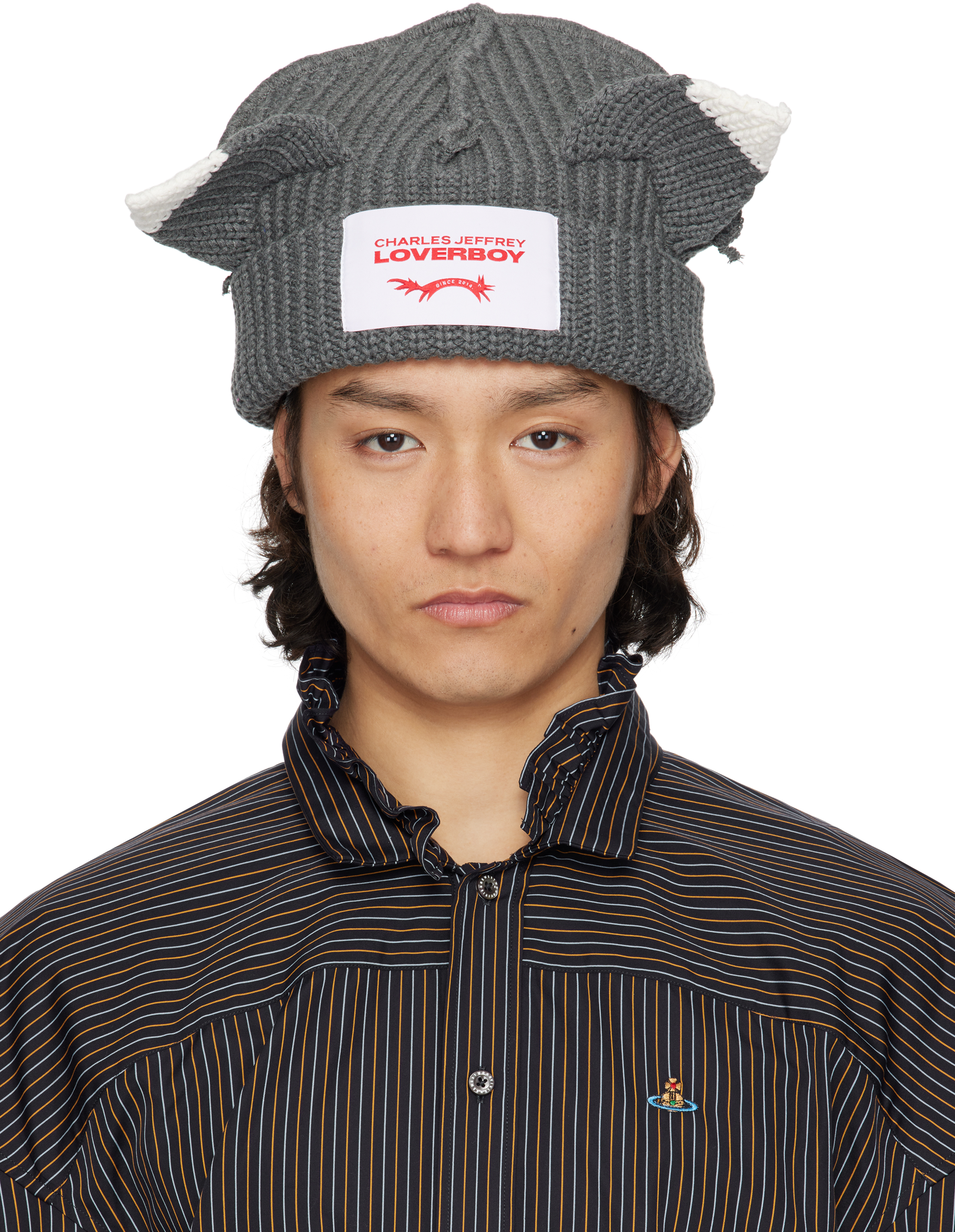 Shop Gray Chunky Ears Beanie on Sale at BeyondStyle – Get 60
