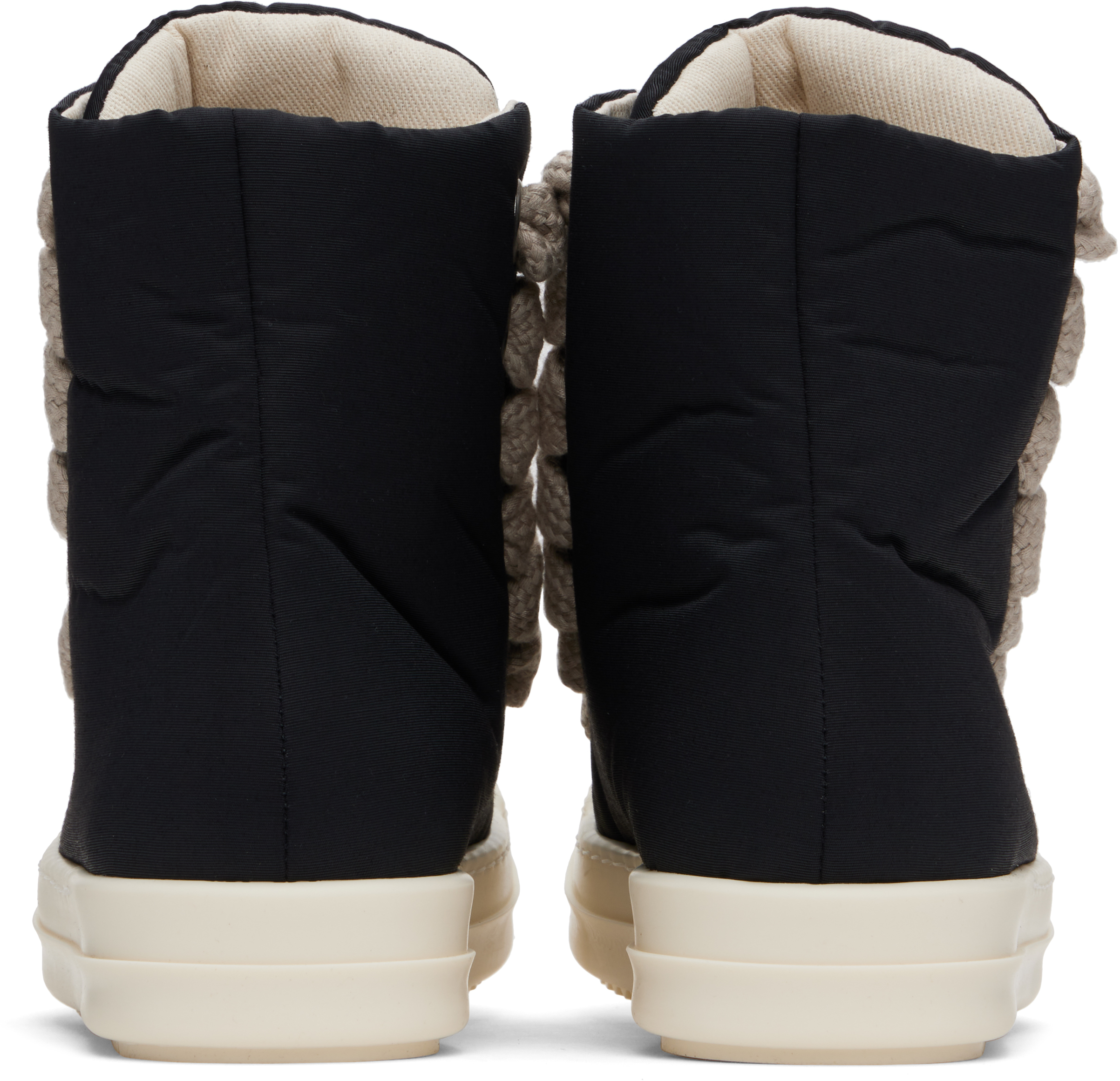 靴 Hollywood Jumbo Laces Abstract Sneaks Rick Owens DRKSHDW: Black Hollywood Jumbo Laces Abstract