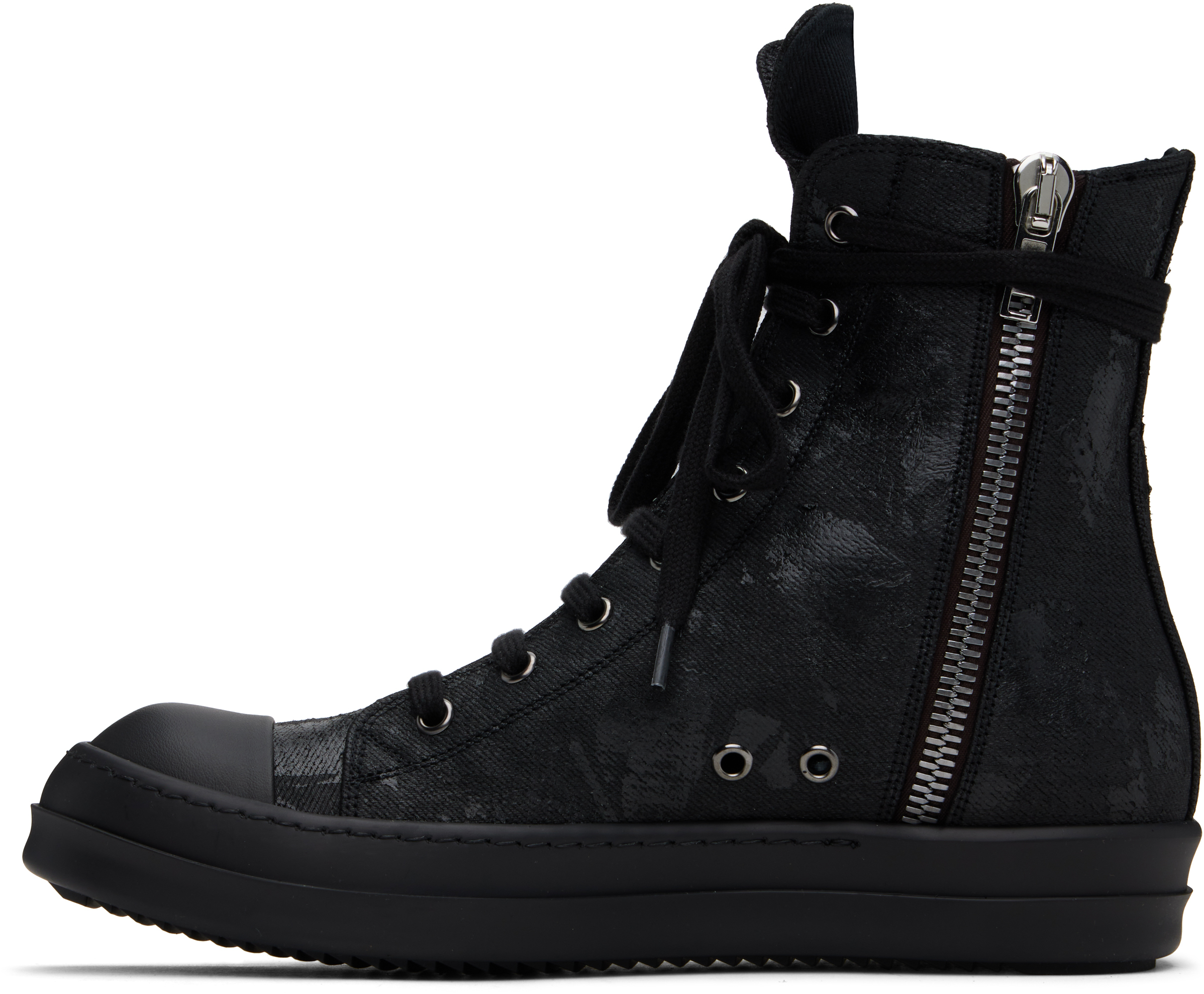 【関税込】Rick Owens Hollywood Sneaks InGold Megacrust Denim Rick Owens Black Hollywood Megacrust Denim Sneaks Sneakers