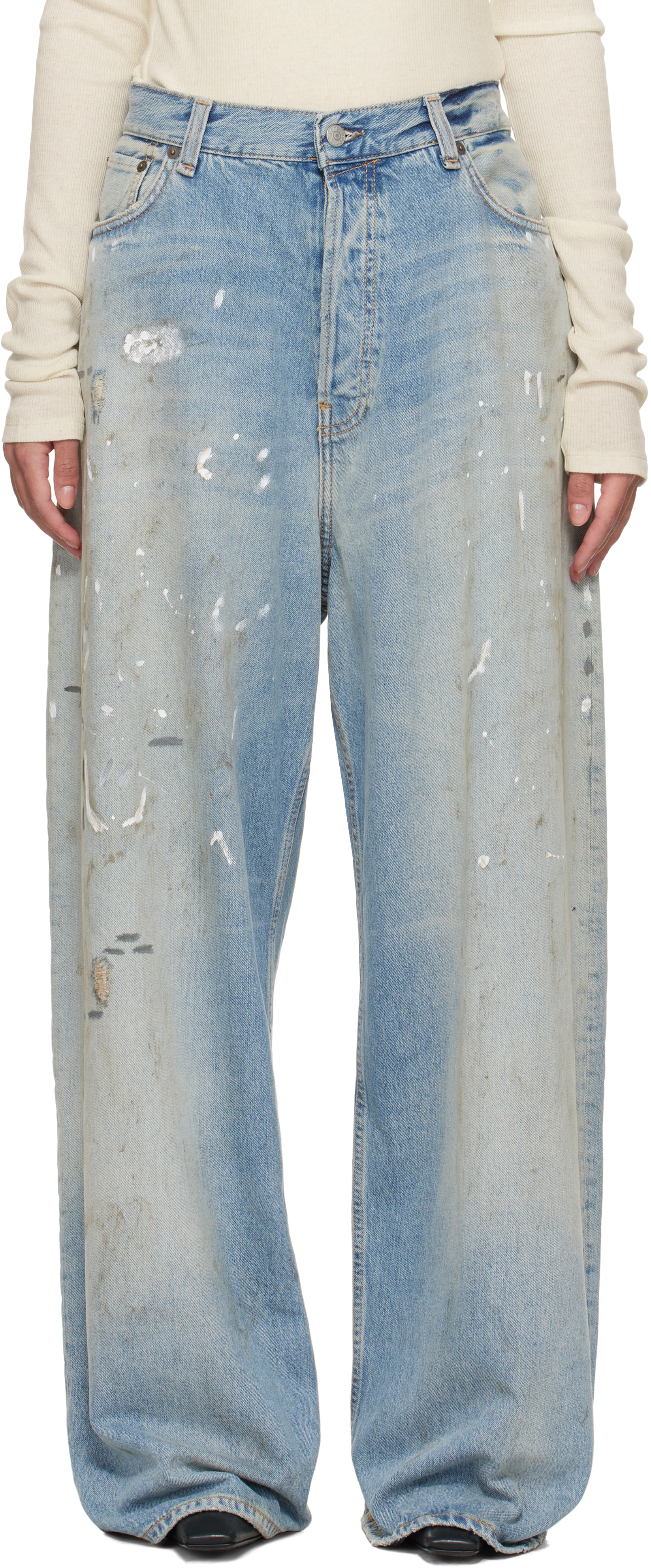 Shop Blue Super Baggy Fit 2023F Jeans on Sale at BeyondStyle – Get